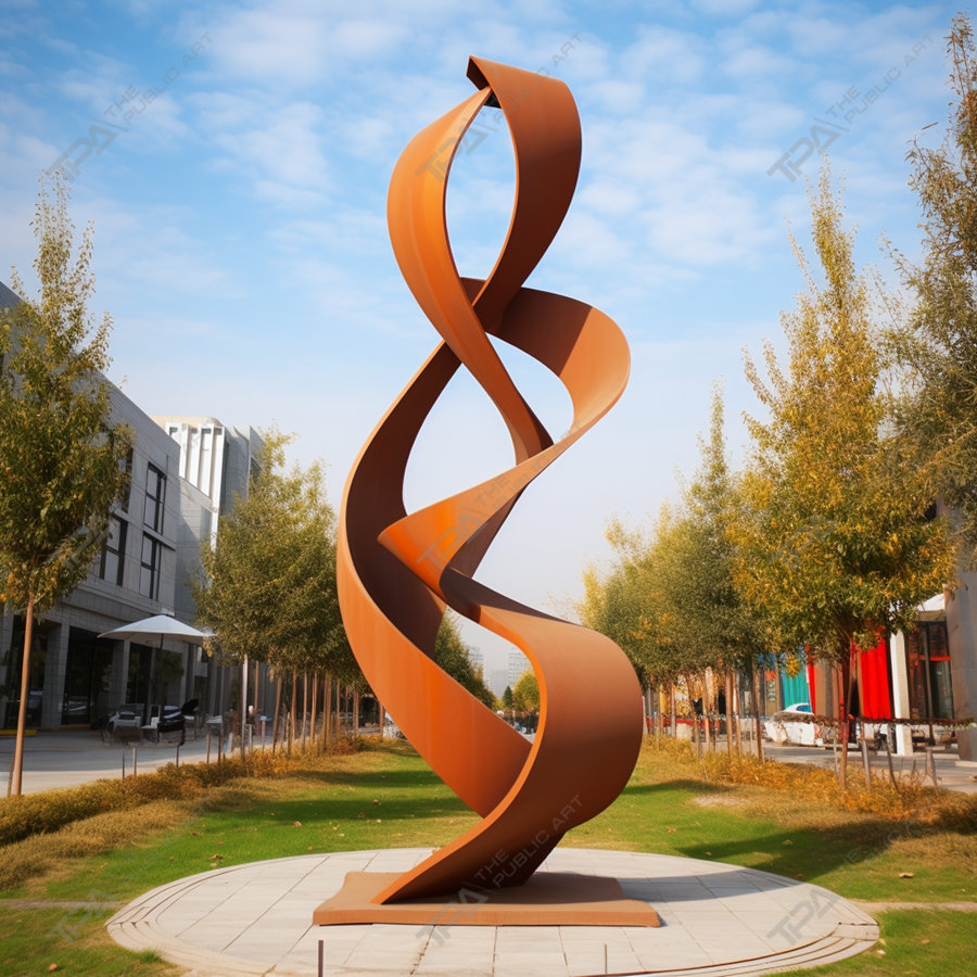 corten 강철 야외 도시 조각